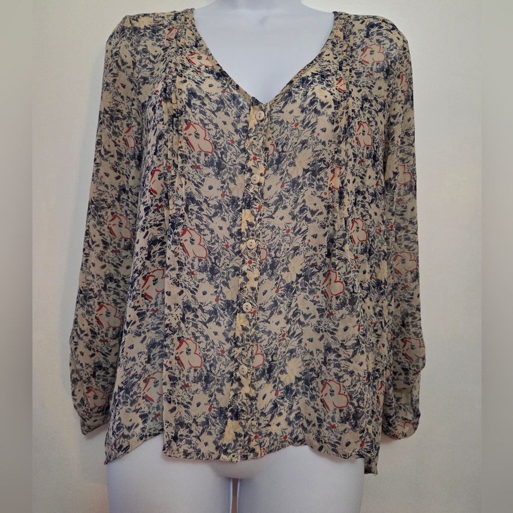 Anthropologie/Pins & Needles Floral Print Women's Blouse Small